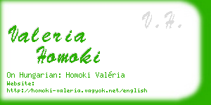valeria homoki business card