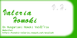 valeria homoki business card